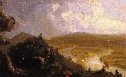 Thomas Cole Sketch for 'View from Mount Holyoke,  Northampton,Massachusetts, after a Thunderstorm oil painting on canvas
